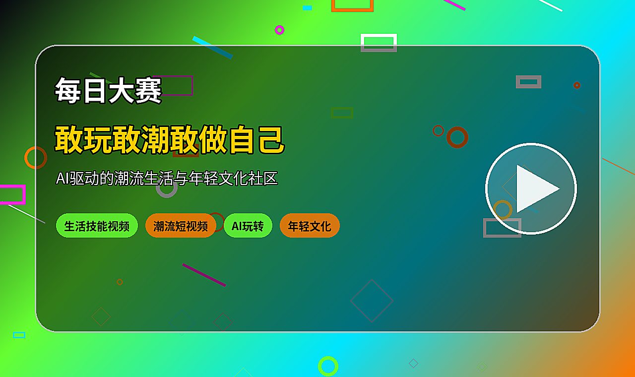 每日大赛AI驱动潮流生活视频封面
